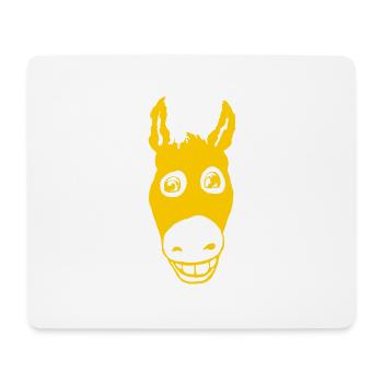Smiling donkey yellow - Mouse Pad (horizontal) - white - Front