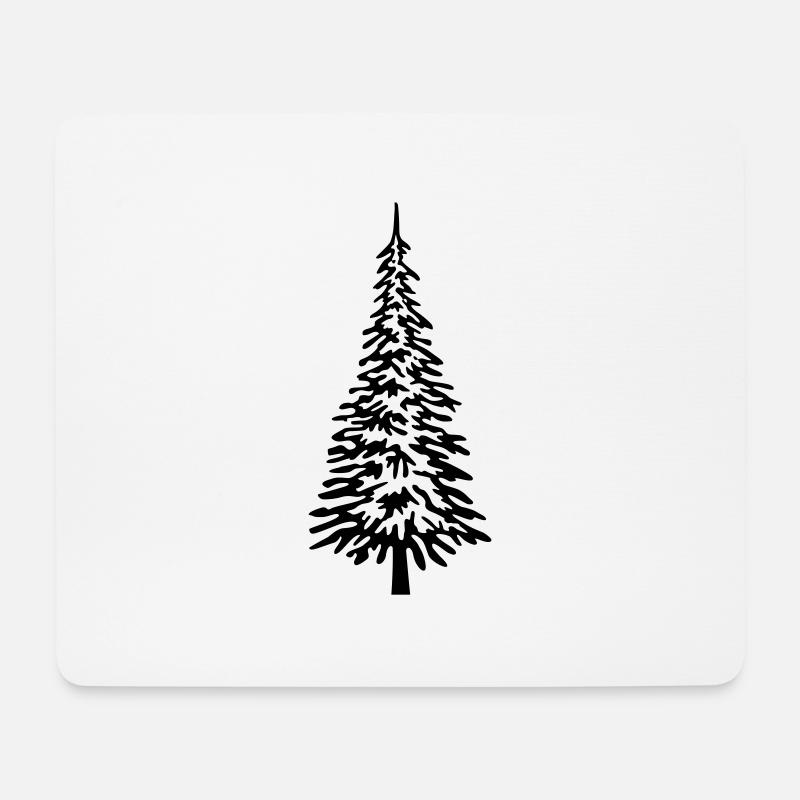 Tannenbaum voll - Mousepad (Querformat) - Weiß