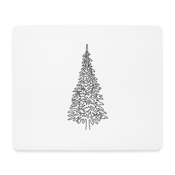 Christmas tree continuous line Art Line - Mouse Pad (horizontal) - white - Front