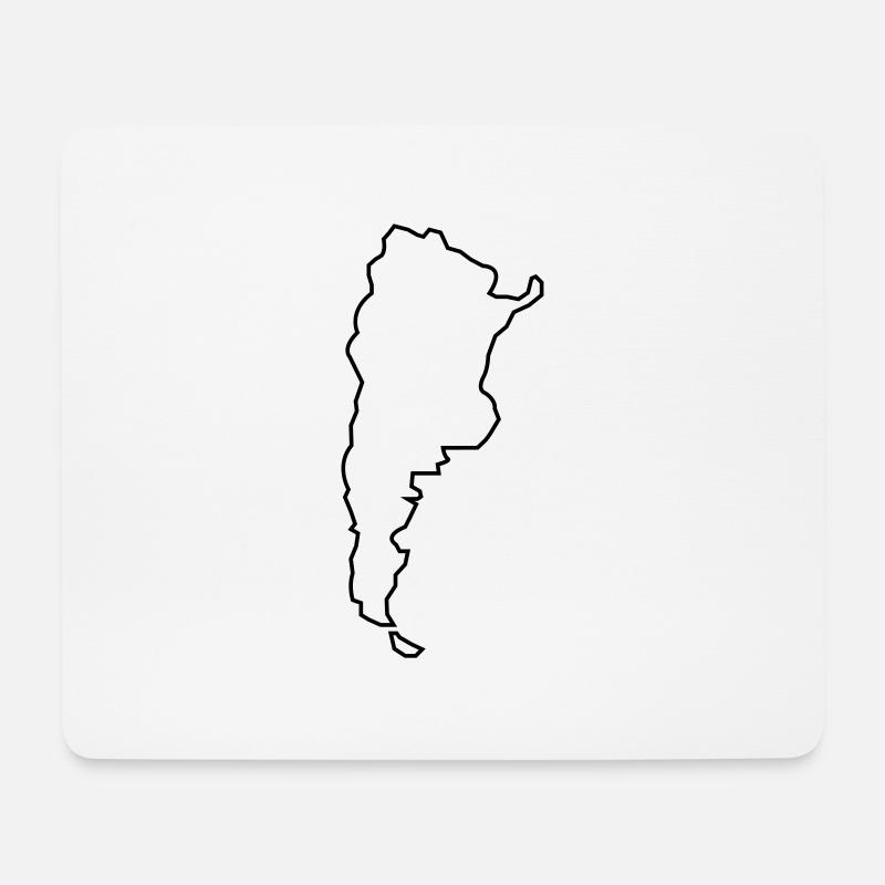 Argentinien Umriss - Mousepad (Querformat) - Weiß