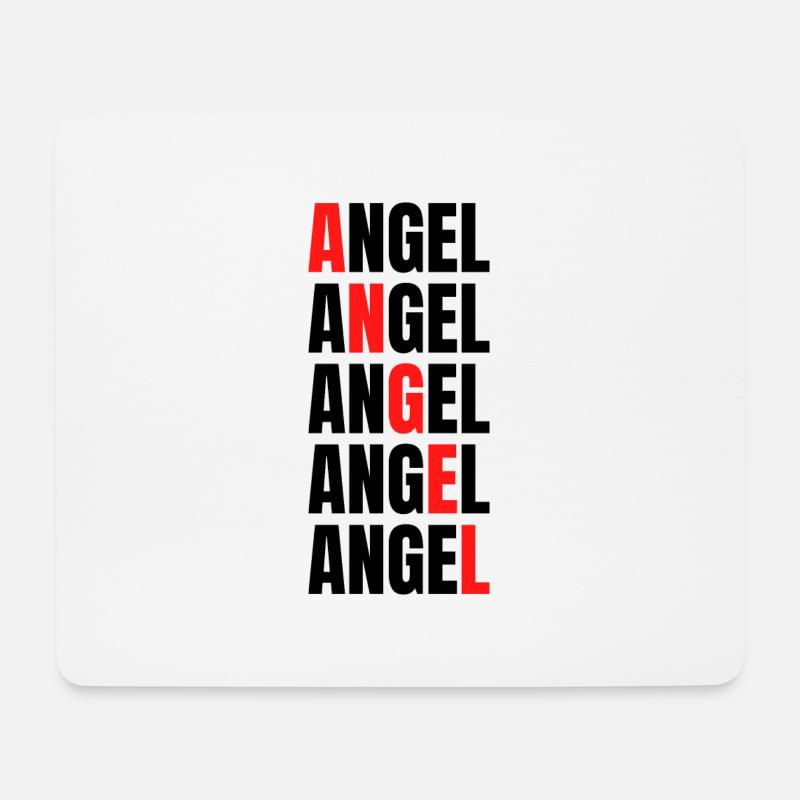 Angel - Mousepad (Querformat) - Weiß