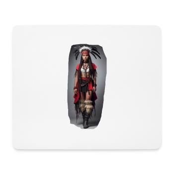 Indianer Mädchen - Mousepad (Querformat) - Weiß - Vorne