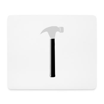 Marteau à outils - Tapis de souris (format paysage) - blanc - Devant