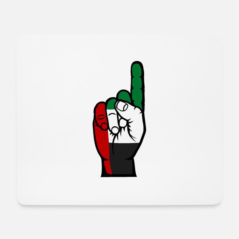 Vereinigte Arabische Emirate Flagge Nummer 1 - Mousepad (Querformat) - Weiß