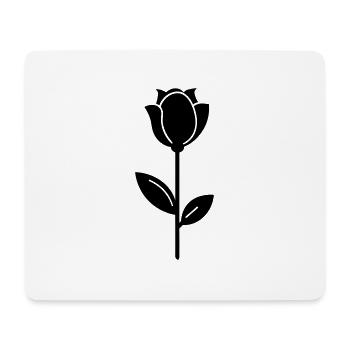Fleur rose - Tapis de souris (format paysage) - blanc - Devant