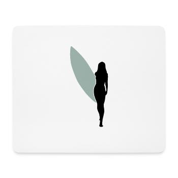 surfgirlshape1 - Mousepad (Querformat) - Weiß - Vorne