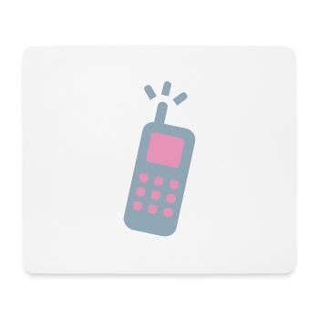 telefon handy cell fon festnetz - Mousepad (Querformat) - Weiß - Vorne