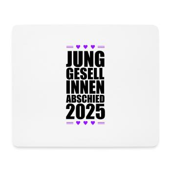 Junggesellinnen Abschied Herz 2025 - Mousepad (Querformat) - Weiß - Vorne