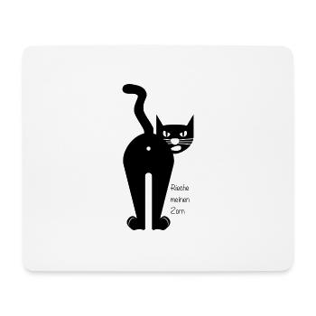Katze Lustig Rieche meinen Zorn - Mousepad (Querformat) - Weiß - Vorne