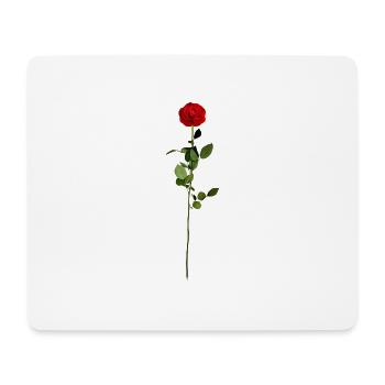 Flower rose red rose - Mouse Pad (horizontal) - white - Front