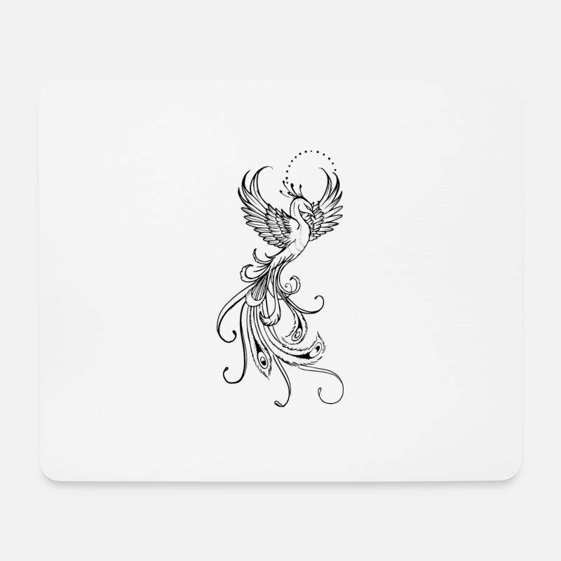 Phönix - Mousepad (Querformat) - Weiß