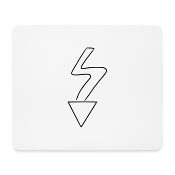 Arrow drawing sketch black - Mouse Pad (horizontal) - white - Front