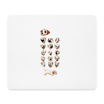 Doggy & Dog - Mouse Pad (horizontal) - white - Front