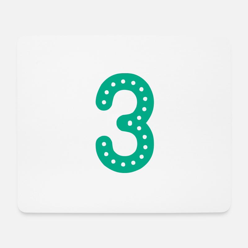 3 JAHRE. 3. JAHRESTAG. GEBURTSTAG 3 JAHRE. 3 - Mousepad (Querformat) - Weiß