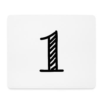 1 JAHR. 1. GEBURTSTAG. JUBILÄUM 1 JAHR.1 - Mousepad (Querformat) - Weiß - Vorne