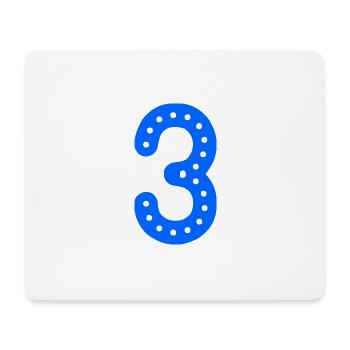 3 JAHRE. 3. JAHRESTAG. GEBURTSTAG 3 JAHRE. 3 - Mousepad (Querformat) - Weiß - Vorne