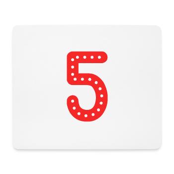 5 JAHRE. 5-jähriges JUBILÄUM. GEBURTSTAG 5 JAHRE. 5 - Mousepad (Querformat) - Weiß - Vorne