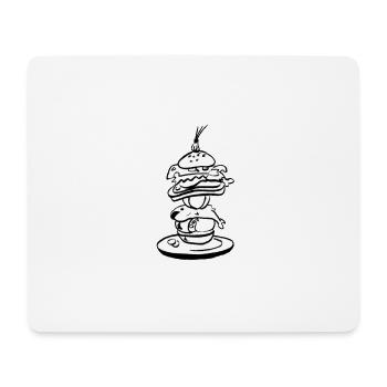 Burger - Tapis de souris (format paysage) - blanc - Devant