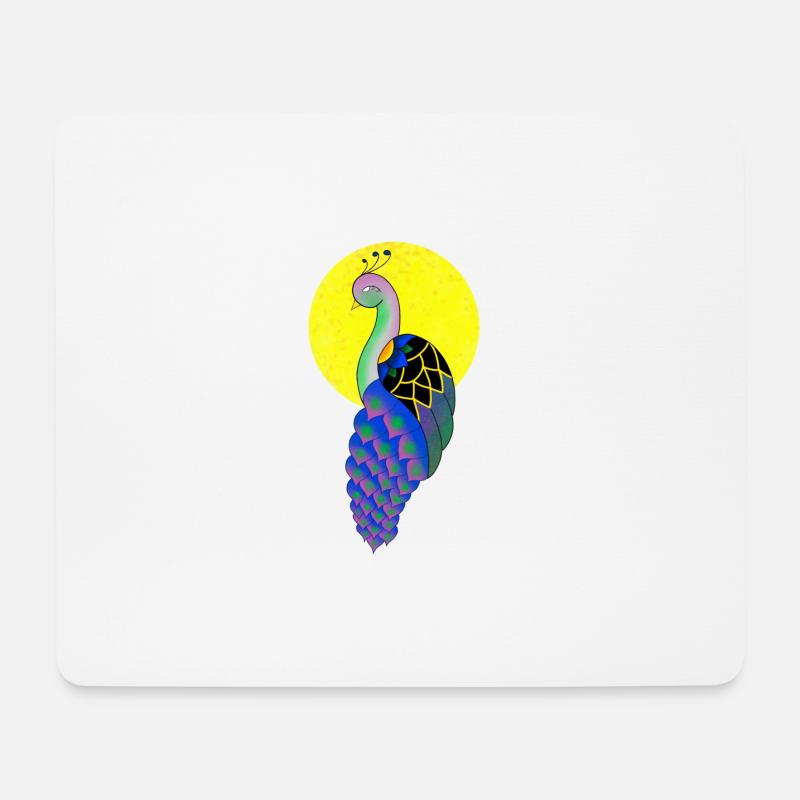 peacock - Mouse Pad (horizontal) - white