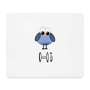 kleiner Vogel - Mousepad (Querformat) - Weiß - Vorne