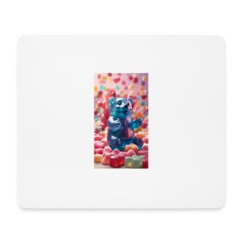 Riesige pastellfarbene Gummibärchen - Mousepad (Querformat) - Weiß - Vorne