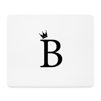 B-Monogramm-Krone - Mousepad (Querformat) - Weiß - Vorne