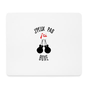 J peux pas j ai Boxe - Tapis de souris (format paysage) - blanc - Devant