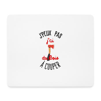 Ich kann nicht, ich habe Holz zum Schneiden - Mousepad (Querformat) - Weiß - Vorne