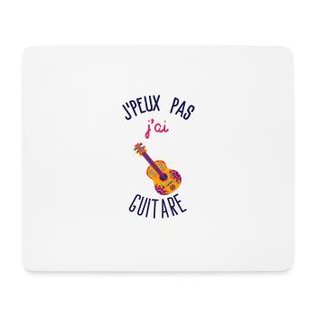 Ich kann keine Gitarre haben - Mousepad (Querformat) - Weiß - Vorne