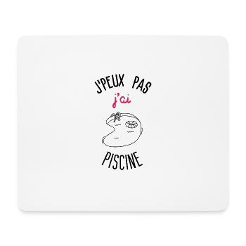 Ich kann kein Schwimmbad haben - Mousepad (Querformat) - Weiß - Vorne