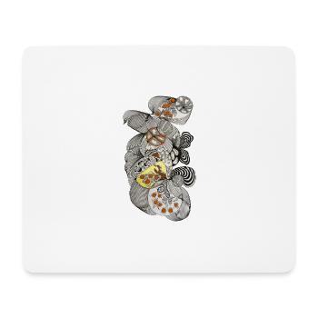 Motif d’ornement organique - Tapis de souris (format paysage) - blanc - Devant