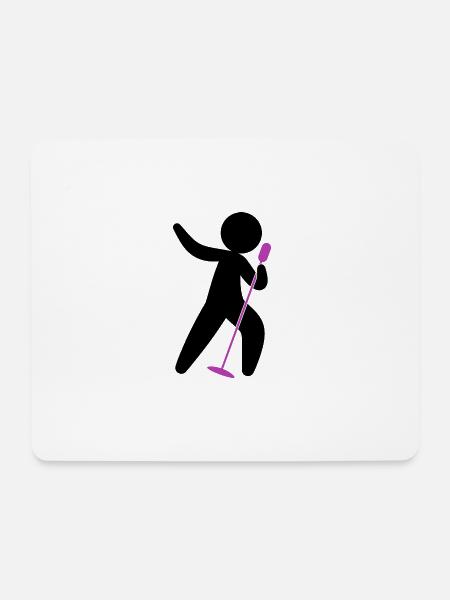 Popstar - Mousepad (Querformat) - Weiß