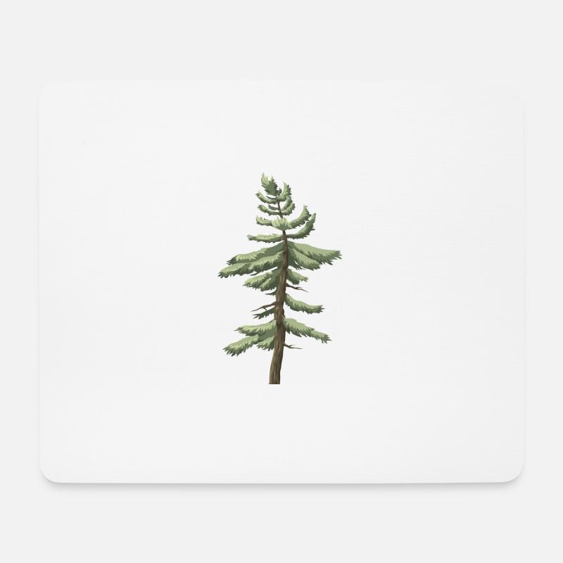 forest woods woodland wald tree baumstamm104 - Mousepad (Querformat) - Weiß