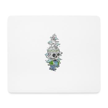skull&nature - Tapis de souris (format paysage) - blanc - Devant