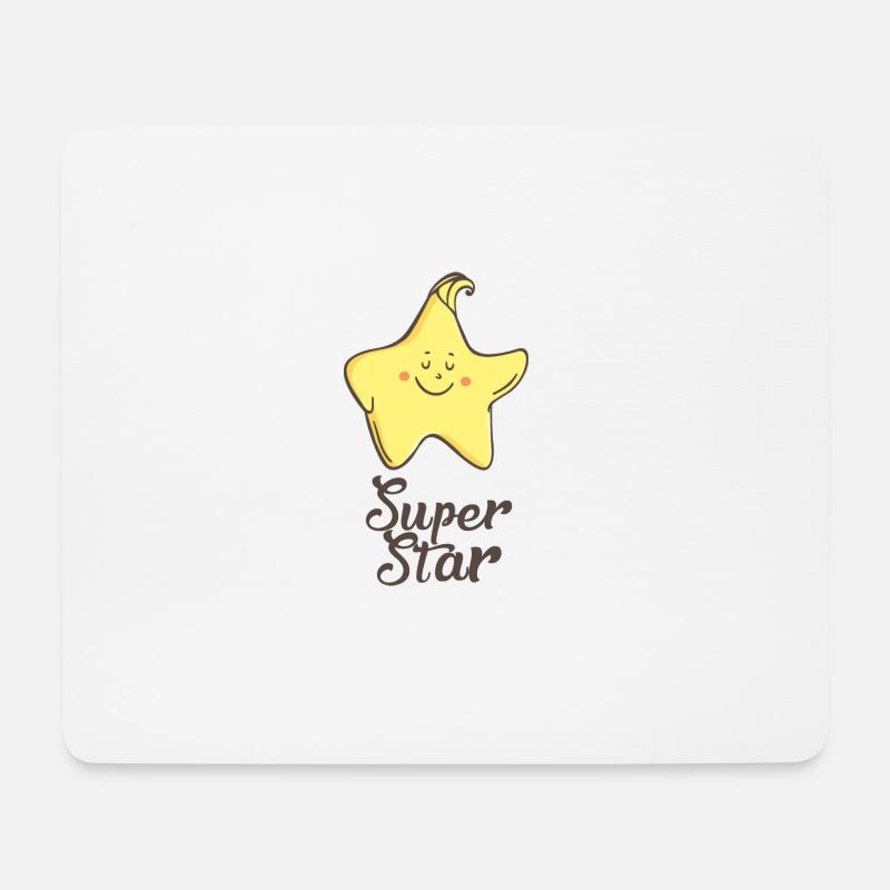 Stern: Super star - Mousepad (Querformat) - Weiß