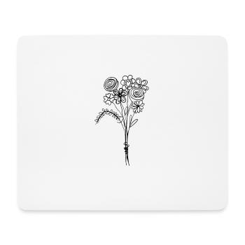 fleurs - Tapis de souris (format paysage) - blanc - Devant