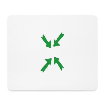 grün im fokus - Mousepad (Querformat) - Weiß - Vorne