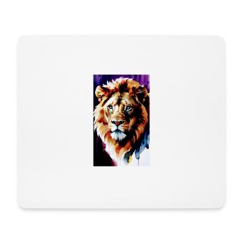 Watercolour Lion's Head - Mouse Pad (horizontal) - white - Front