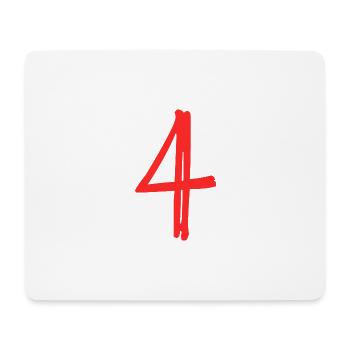 4,4 JAHRE,4. GEBURTSTAG,4 JAHRE JUBILÄUM - Mousepad (Querformat) - Weiß - Vorne
