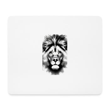 Lion Black and White - Mouse Pad (horizontal) - white - Front