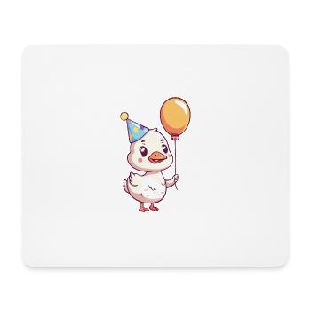 Gans Geburtstag Comic - Mousepad (Querformat) - Weiß - Vorne