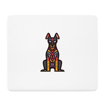 Dobermann Hund Halloween Tier - Mousepad (Querformat) - Weiß - Vorne