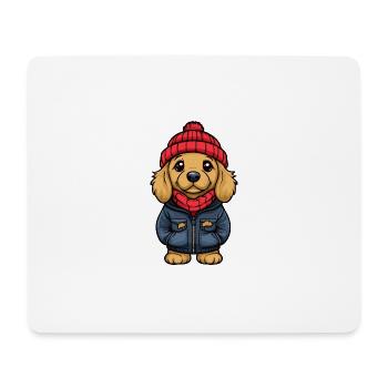Golden Retriever Hund Stylisch - Mousepad (Querformat) - Weiß - Vorne