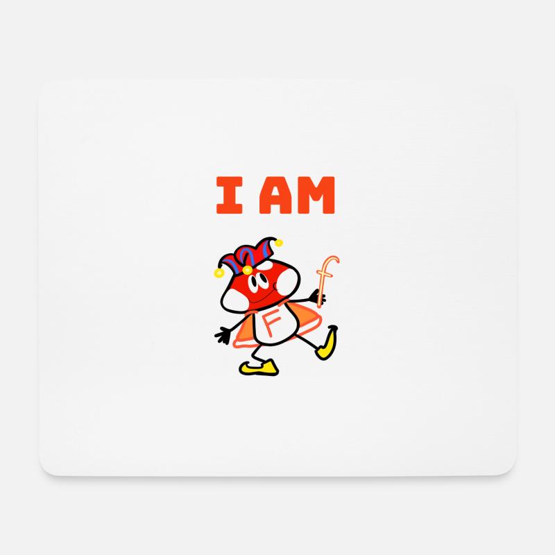 I AM F - Mousepad (Querformat) - Weiß