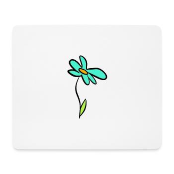 Happy flower illustration handmade - Mouse Pad (horizontal) - white - Front