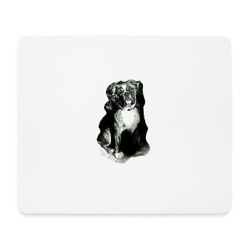 Bulldog02 - Mouse Pad (horizontal) - white - Front