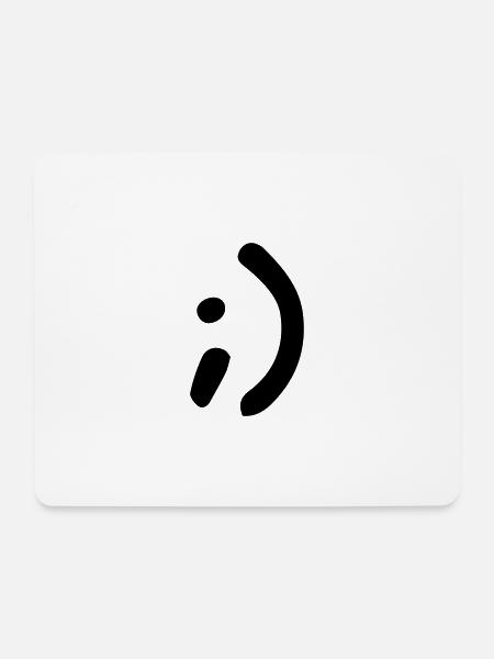 Zwinkersmiley - Mousepad (Querformat) - Weiß