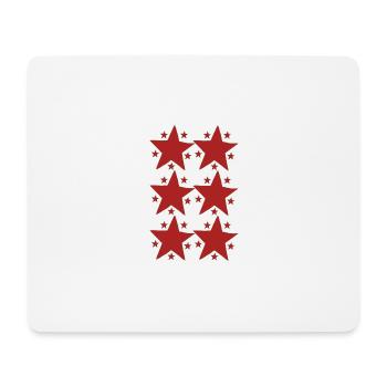 sterne rot - Mousepad (Querformat) - Weiß - Vorne