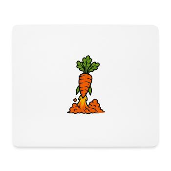 Karotten-Start-Modus - Mousepad (Querformat) - Weiß - Vorne