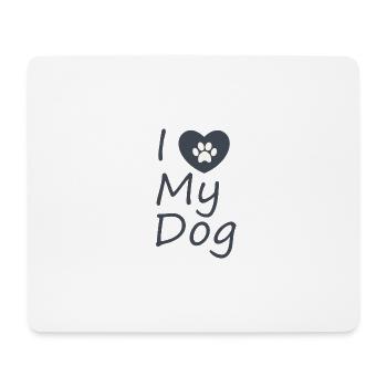 ich liebe meinen Hund - Mousepad (Querformat) - Weiß - Vorne